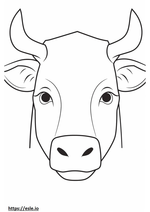 Beefalo face coloring page
