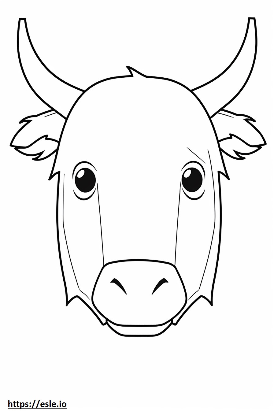 Beefalo-Gesicht ausmalbild