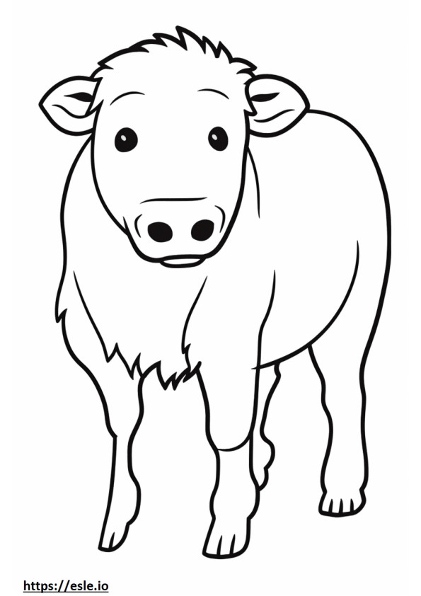 Beefalo baby coloring page