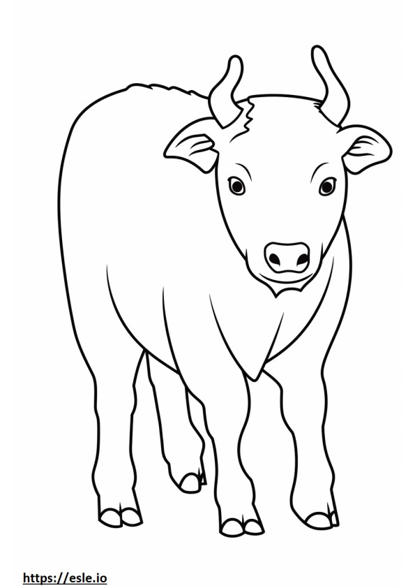 Beefalo baby coloring page