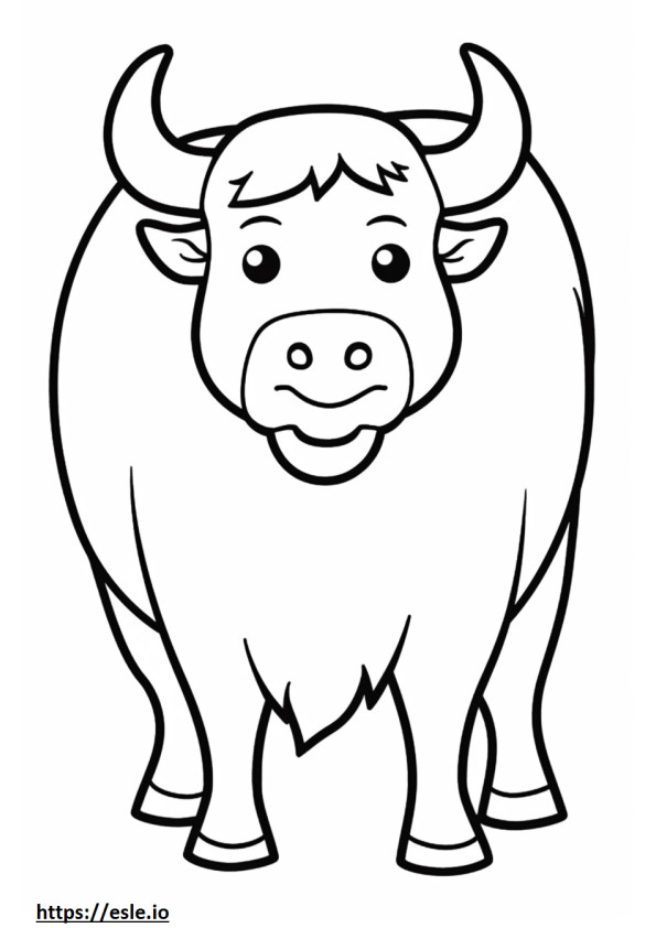 Emoji de sonrisa de Beefalo para colorear e imprimir