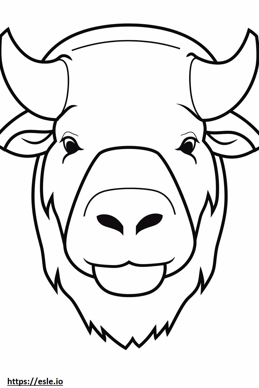 Beefalo-Lächeln-Emoji ausmalbild