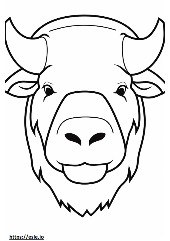 Emoji de sorriso de Beefalo para colorir