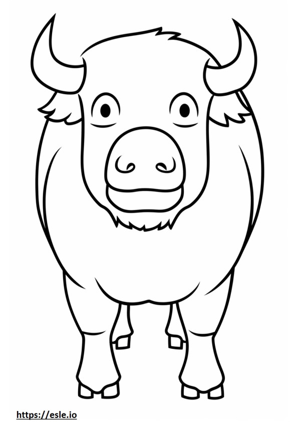 Emoji de sorriso de Beefalo para colorir