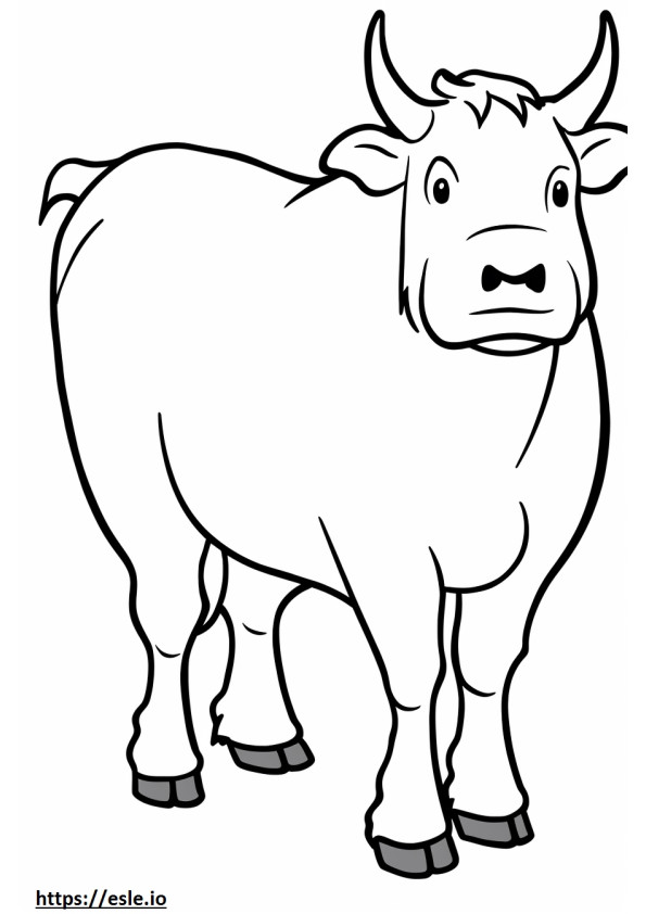 Beefalo-Cartoon ausmalbild