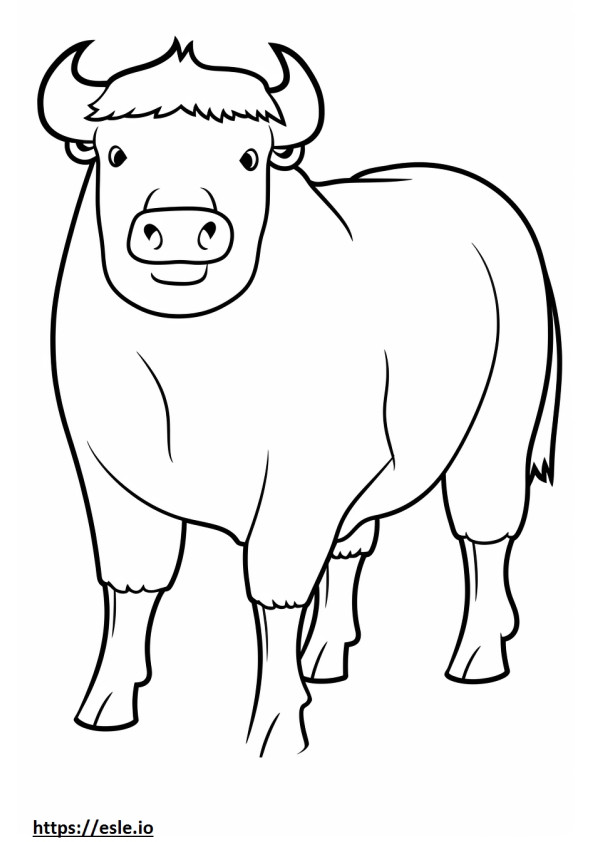 Beefalo cute coloring page