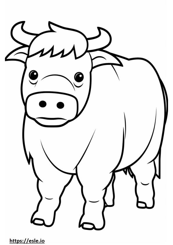 Coloriage Caricature de Beefalo à imprimer