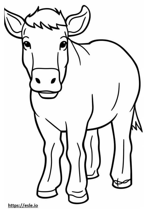 Beefalo cute coloring page