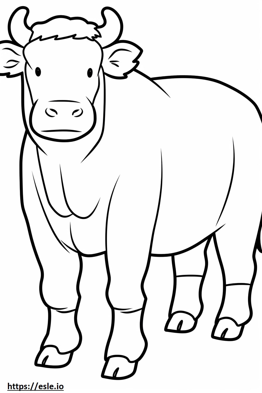 Beefalo cartoon coloring page