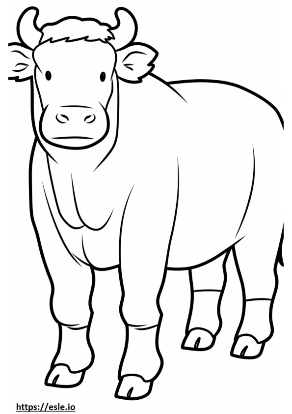 Coloriage Caricature de Beefalo à imprimer