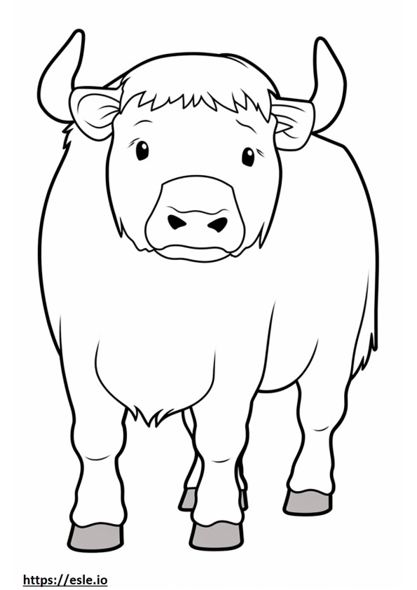 Beefalo cartoon coloring page