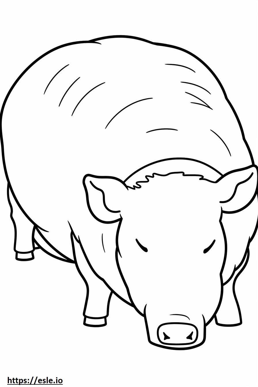 Beefalo Sleeping coloring page