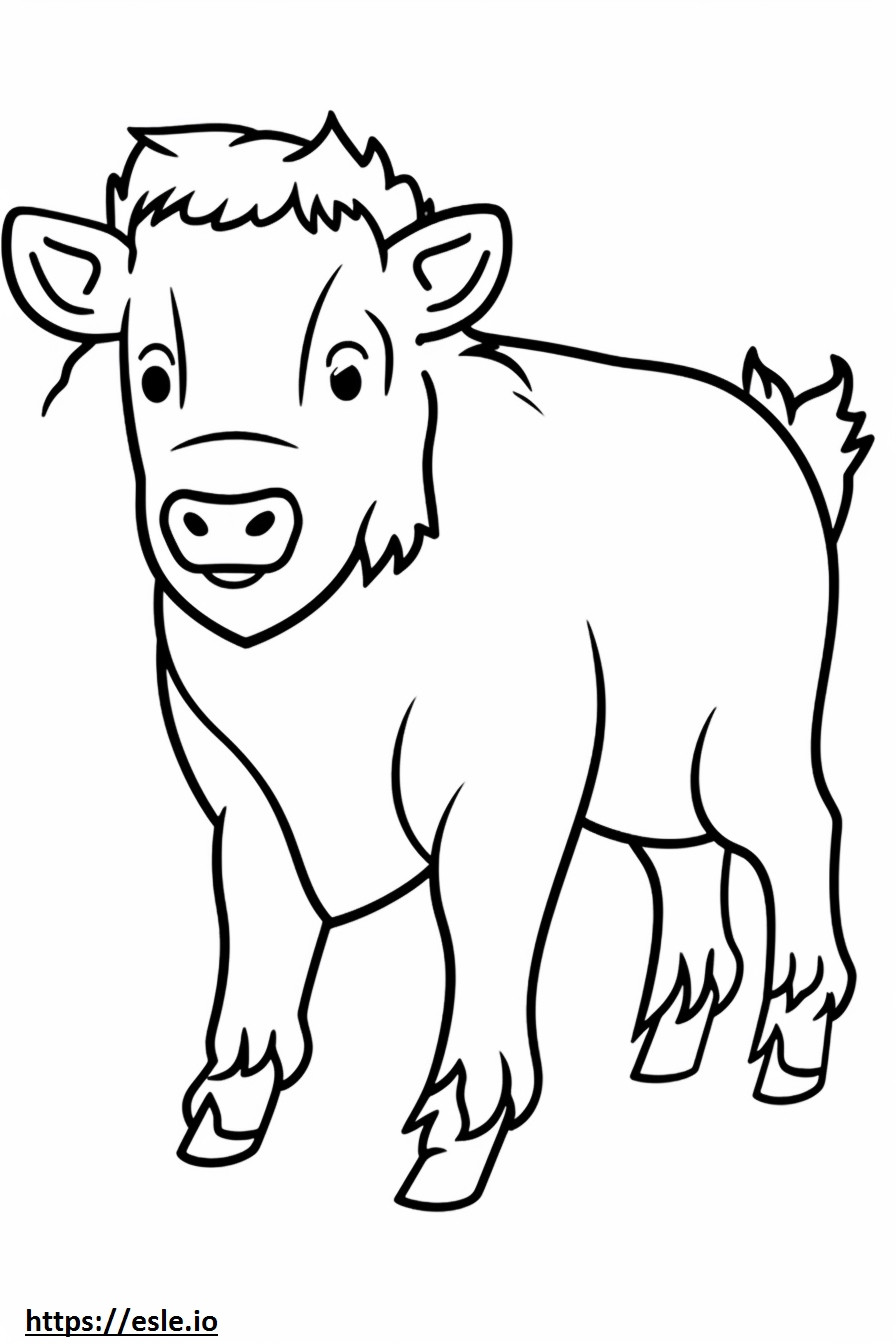 Beefalo Playing coloring page