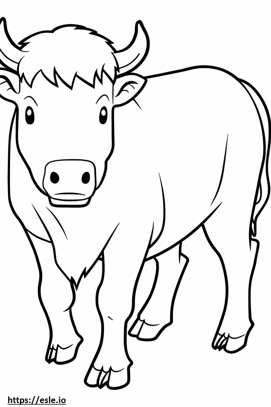 Beefalo Playing coloring page