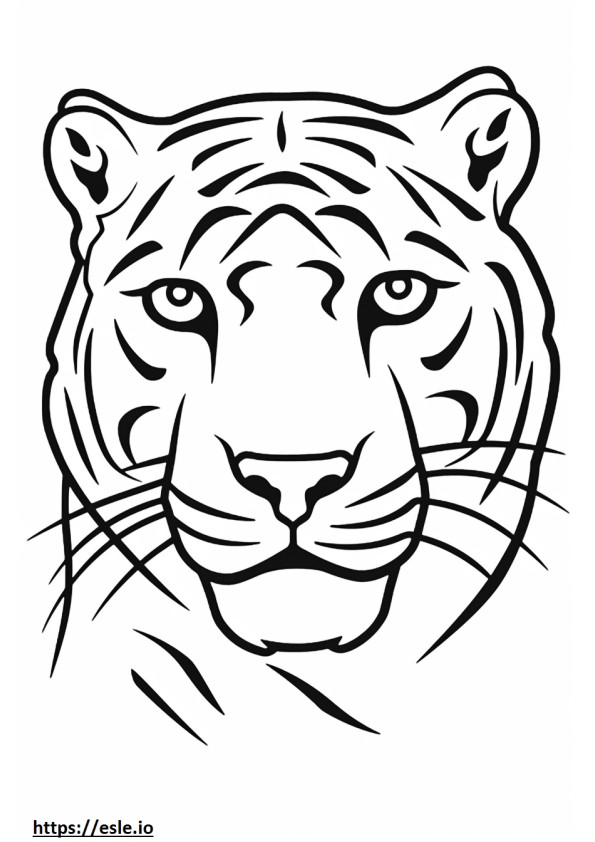 Twarz Tygrysa Bengalskiego kolorowanka