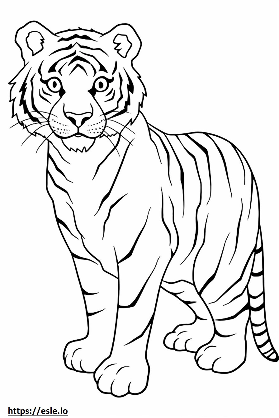 Bengaalse tijgerbaby kleurplaat kleurplaat