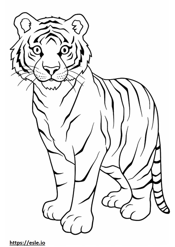 Bengaalse tijgerbaby kleurplaat