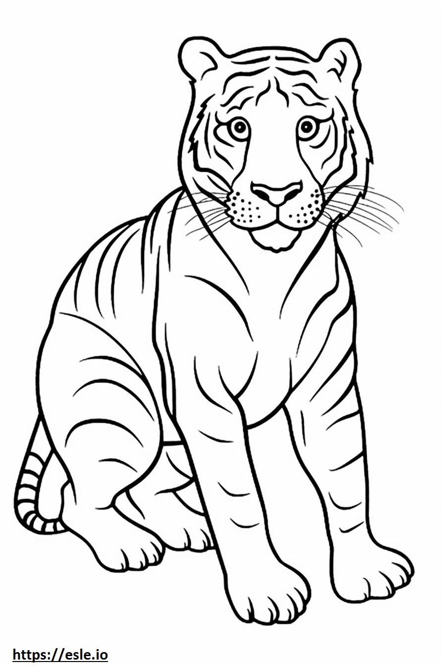 Bengal Tiger baby coloring page