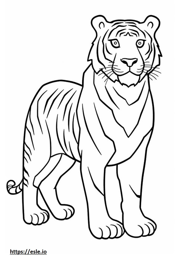Bengalischer Tiger-Cartoon ausmalbild