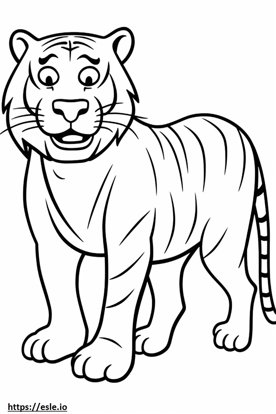 Harimau Bengal senang gambar mewarnai