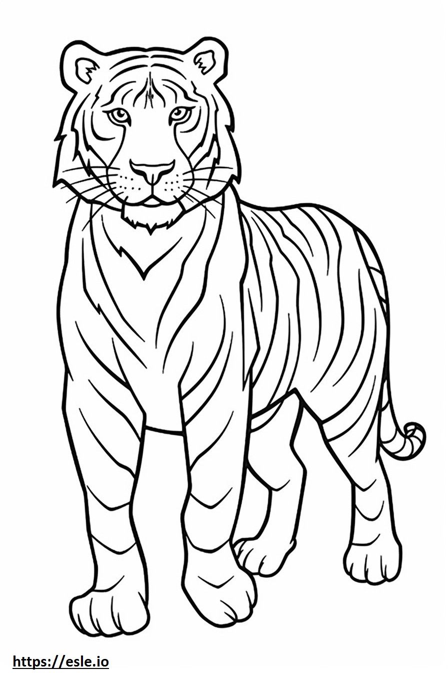 Tigre del Bengala felice da colorare