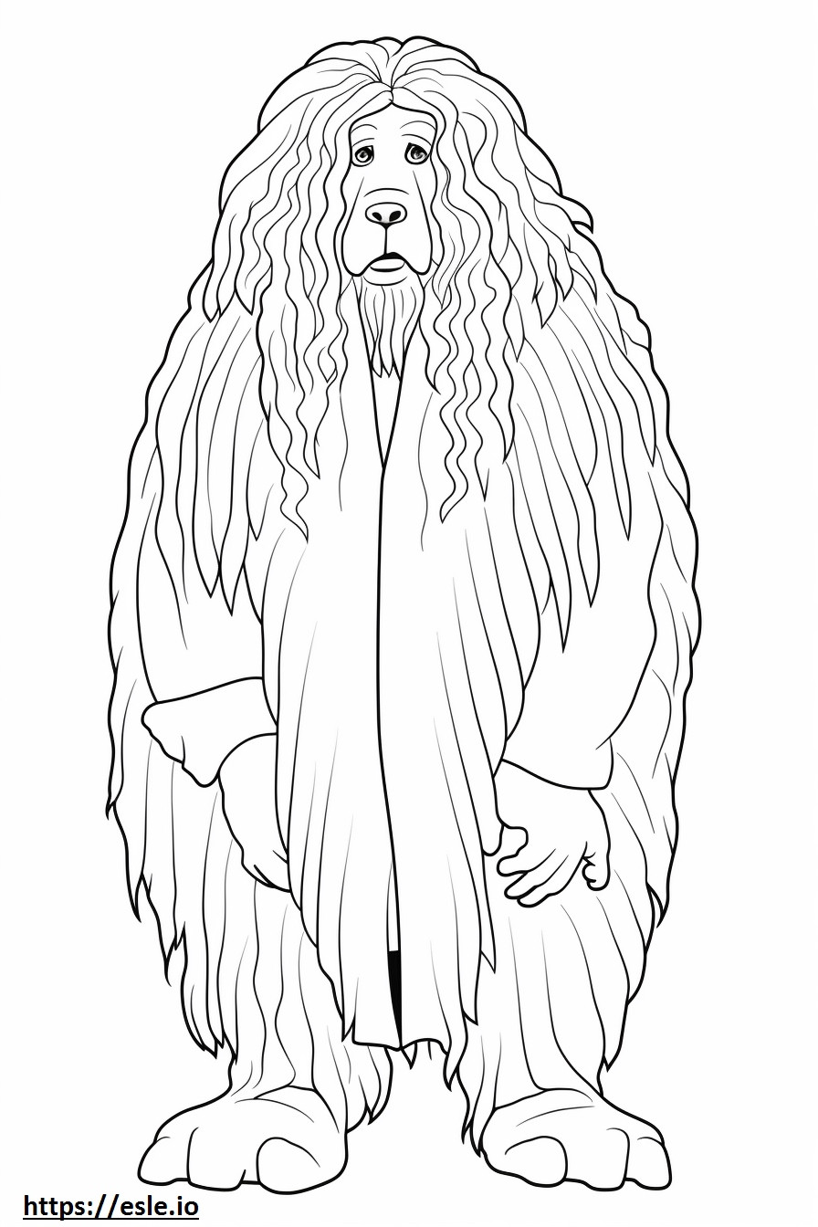 Bergamasco full body coloring page