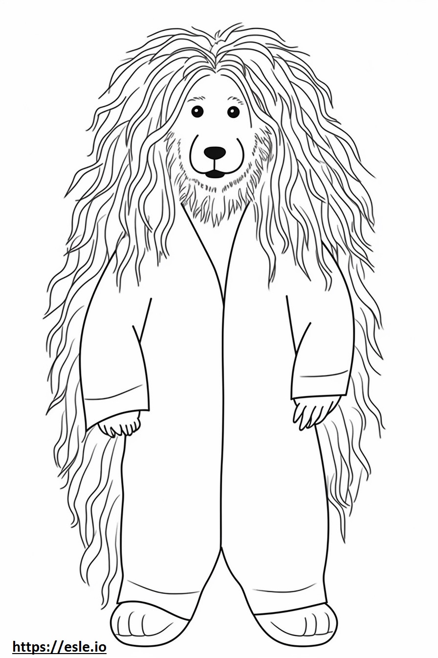 Bergamasco baby coloring page