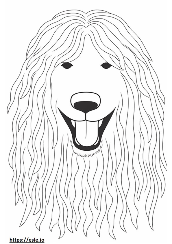 Emoji de sorriso de Bergamasco para colorir