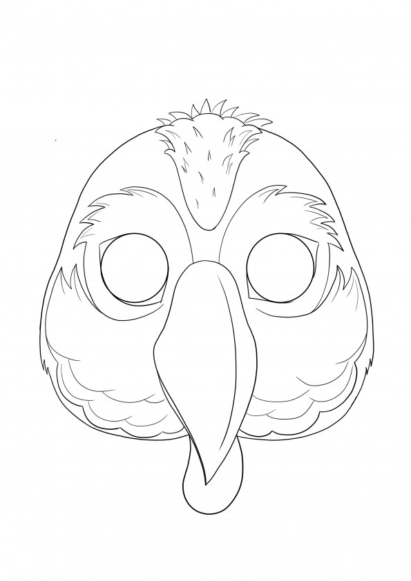 Parrot mask-free coloring and printable image for free