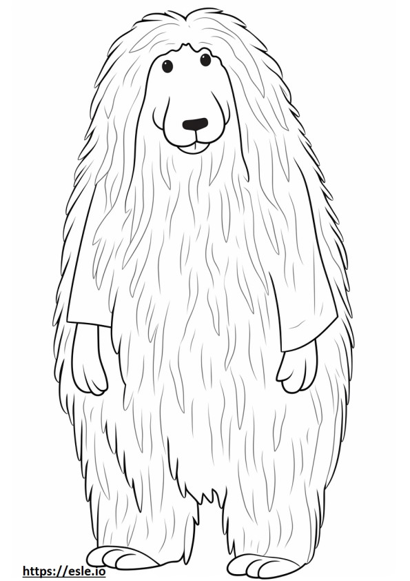 Bergamasco happy coloring page