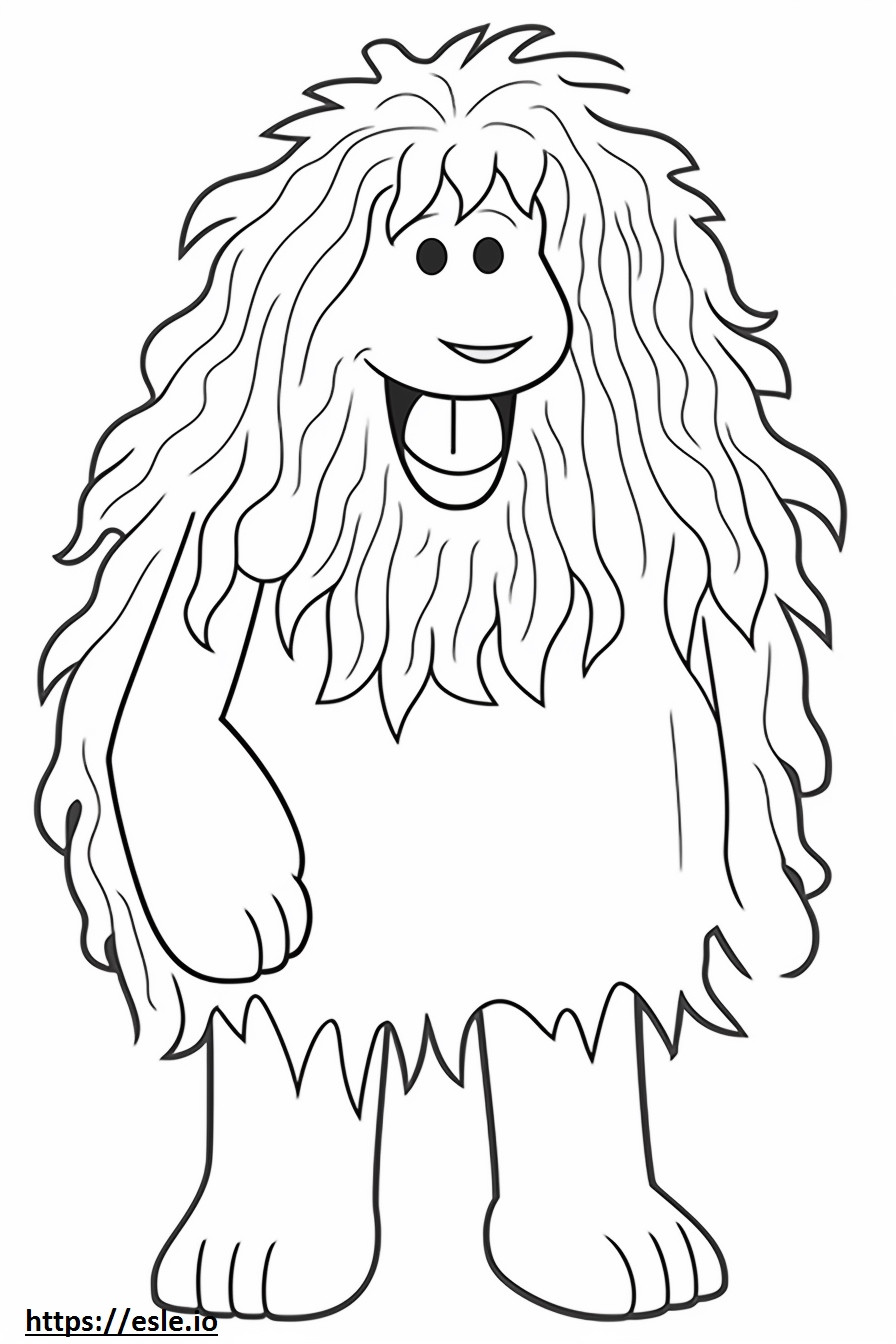 Bergamasco happy coloring page