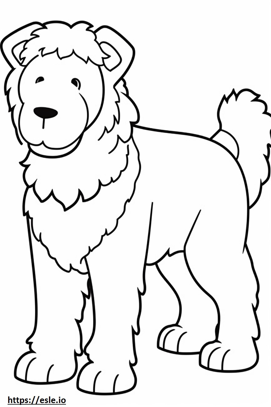 Bernedoodle baby coloring page