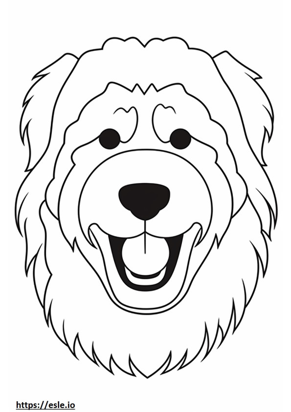 Emoji de sonrisa de Bernedoodle para colorear e imprimir