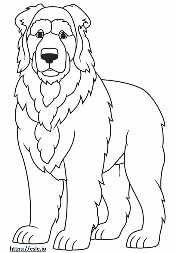 Bernedoodle Friendly coloring page