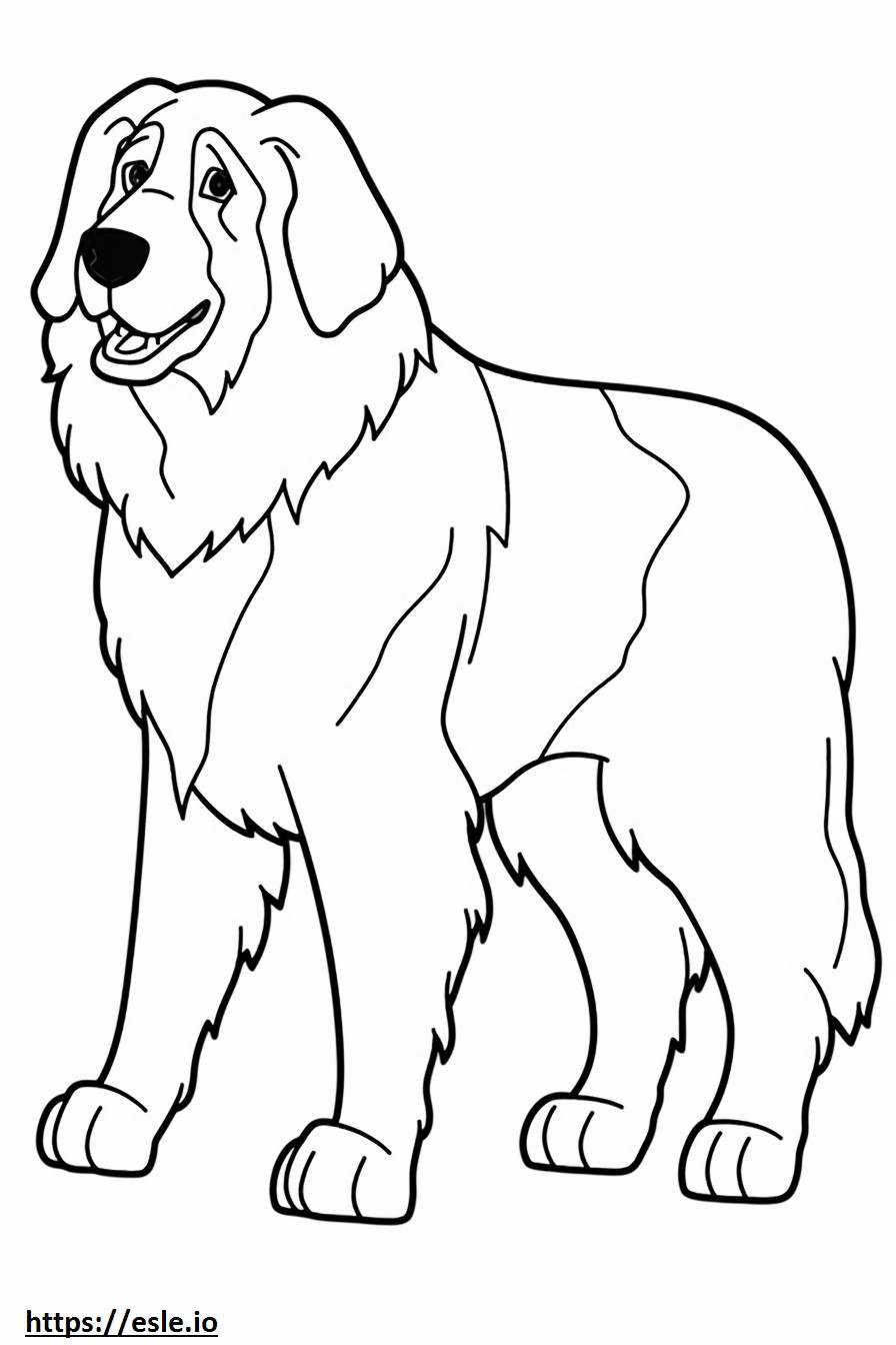 Dibujos animados de perro de montaña de Berna para colorear e imprimir