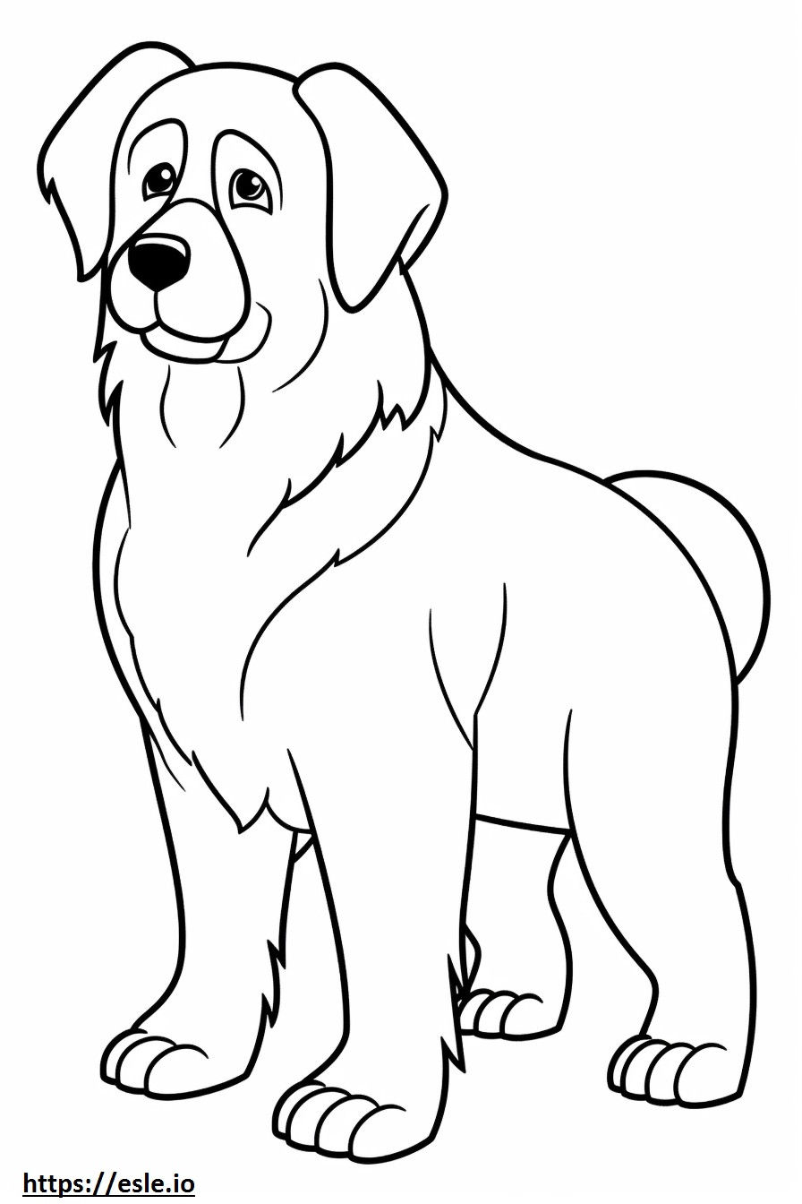 Cartoon van de Berner Sennenhond kleurplaat kleurplaat