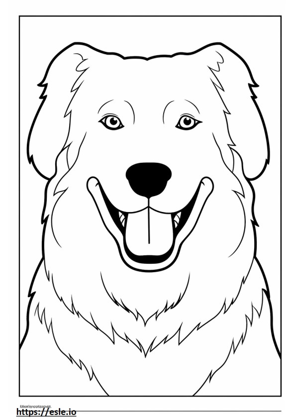 Bernese Shepherd smile emoji coloring page