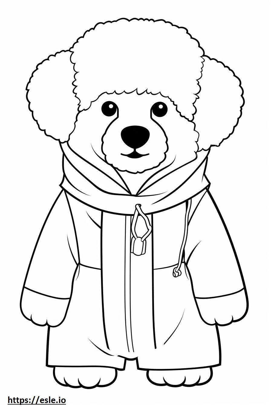 Bichon Frise baby coloring page