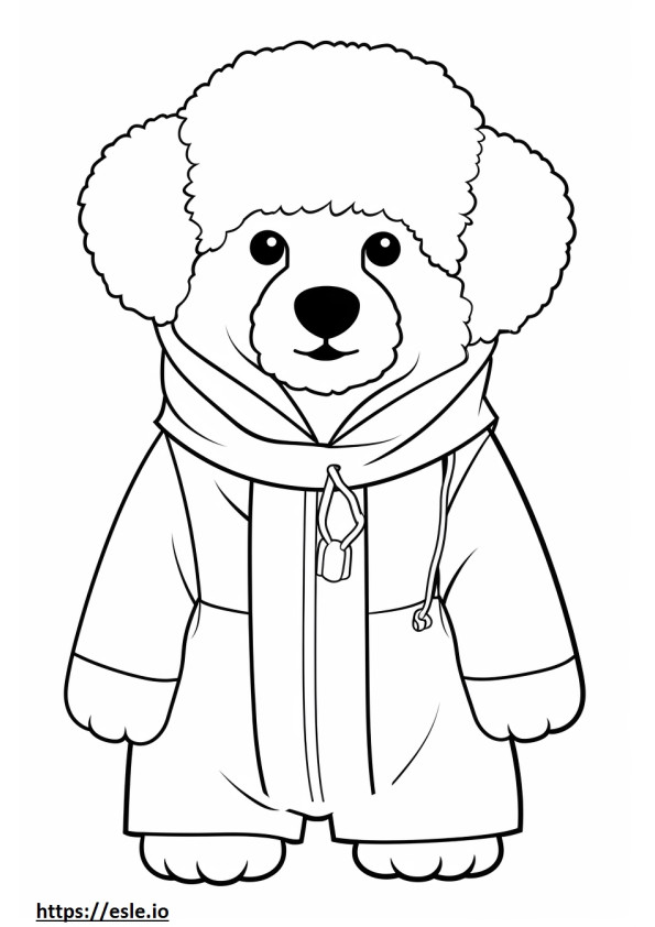 Bichon Frise baby coloring page