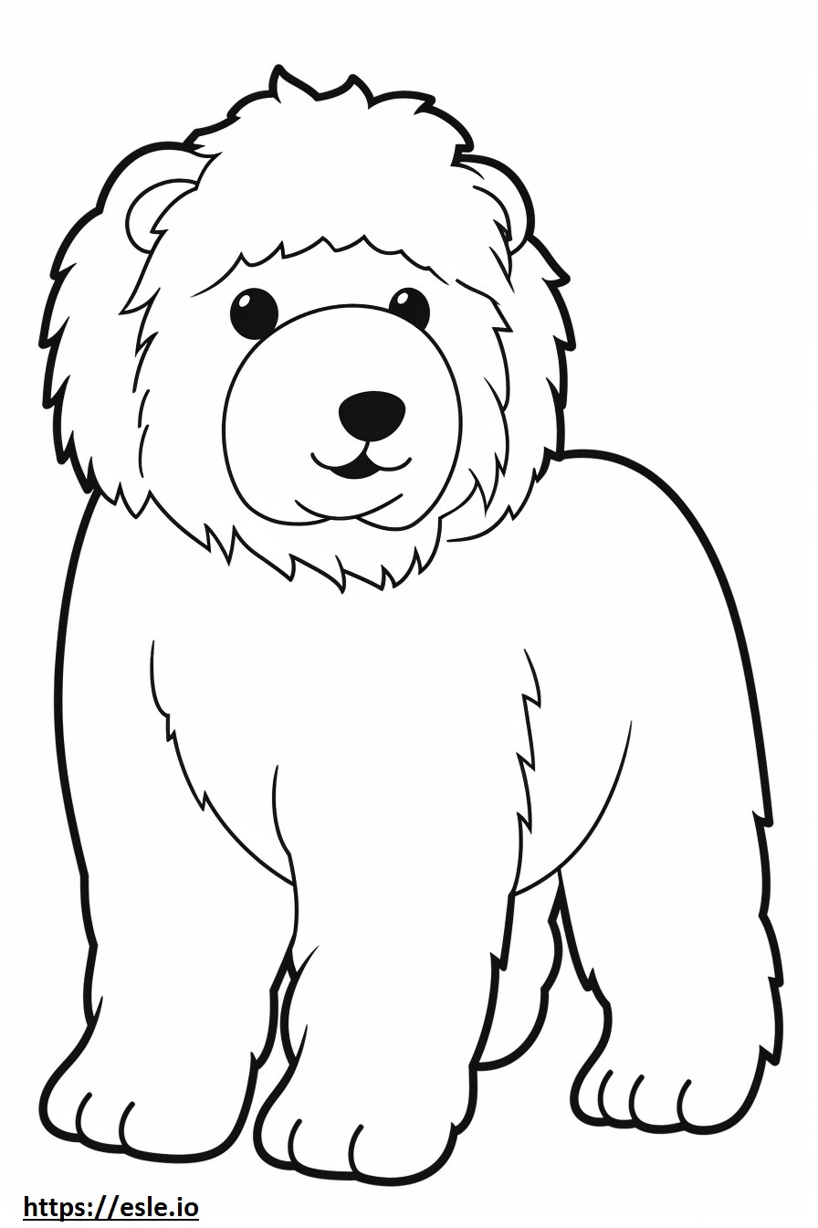 Bichpoo baby coloring page