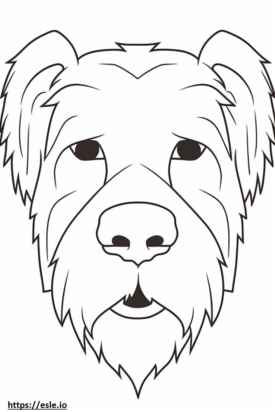 Biewer Terrier face coloring page