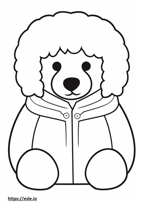 Bichpoo Friendly coloring page