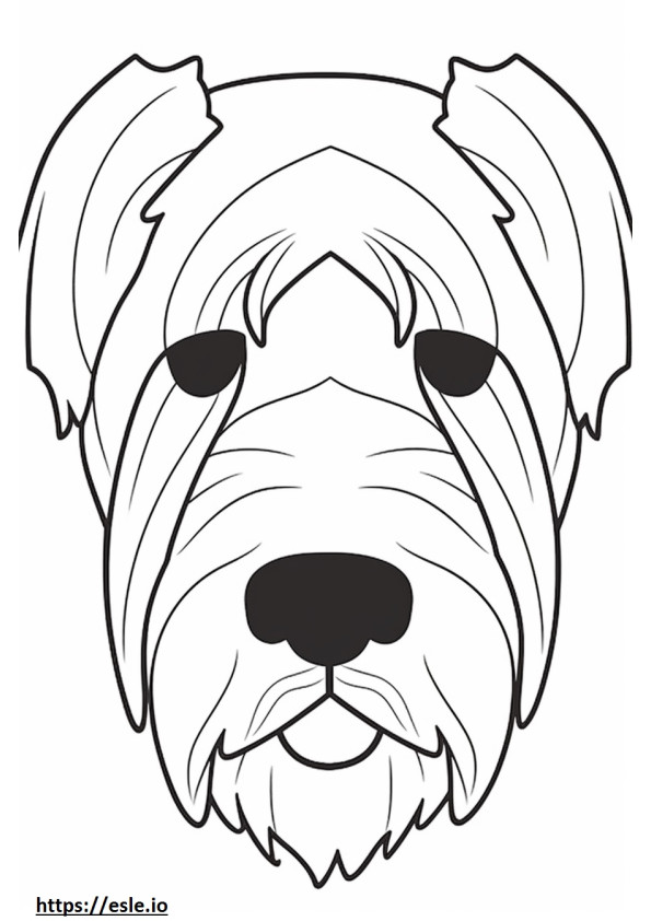 Coloriage Visage du Biewer Terrier à imprimer
