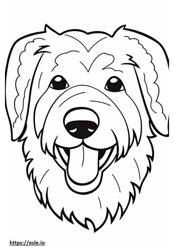 Emoji de sonrisa de Biewer Terrier para colorear e imprimir