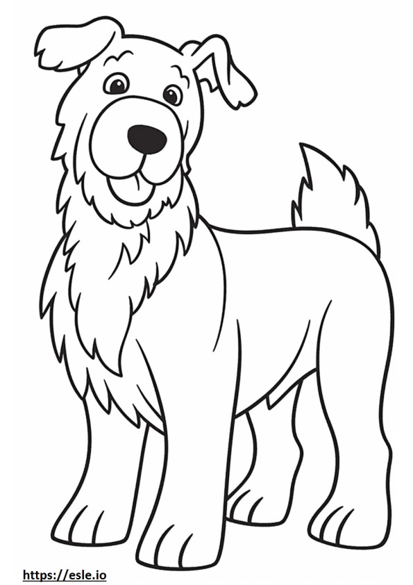 Biewer Terrier sarjakuva värityskuva