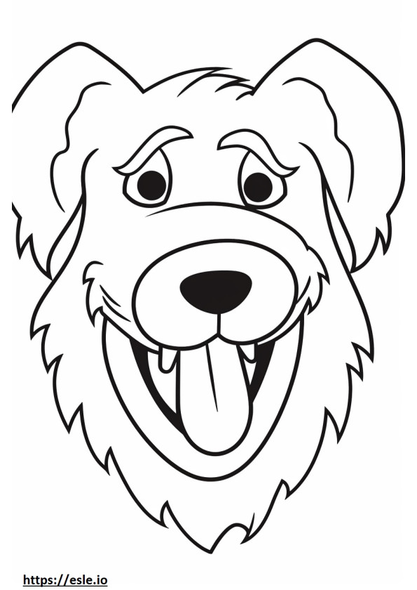Emoji senyum Biewer Terrier gambar mewarnai