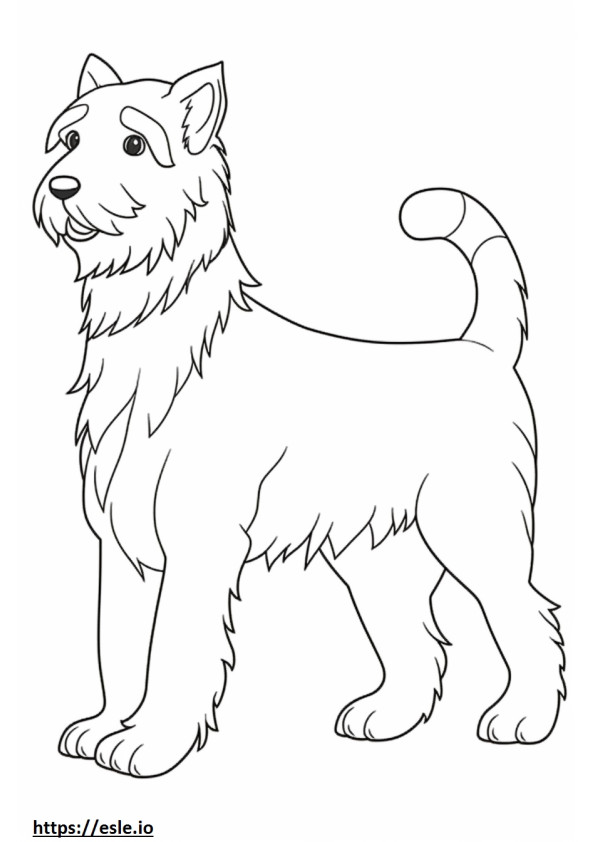 Biewer Terrier fofo para colorir