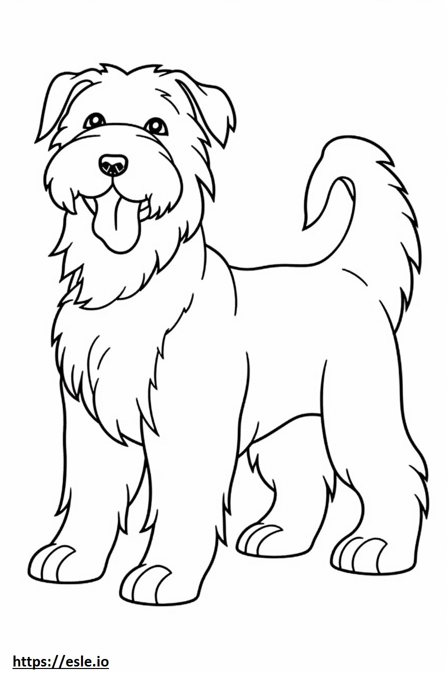 Biewer Terrier happy coloring page