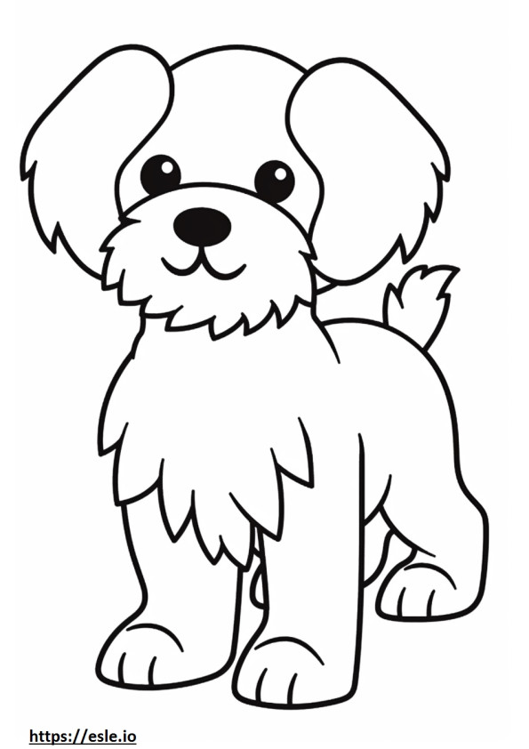 Biewer Terrier Kawaii coloring page
