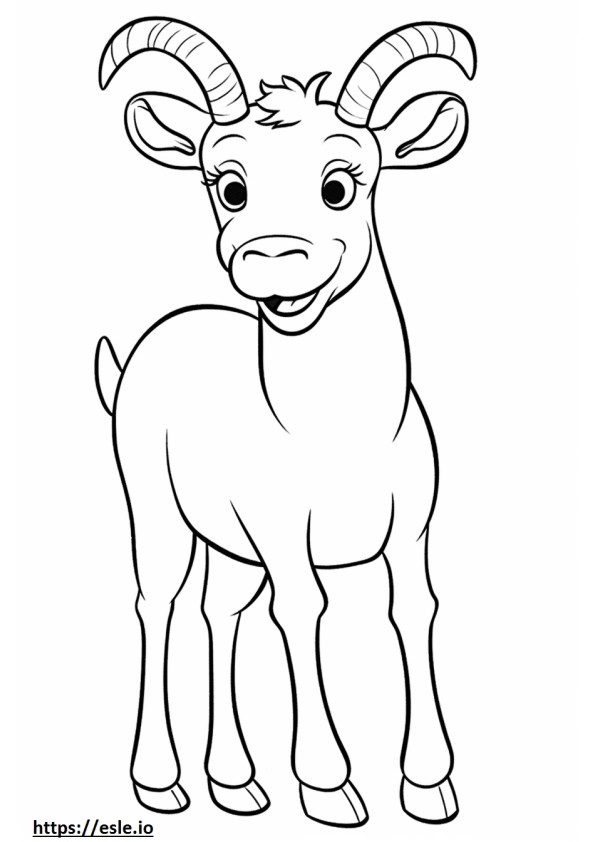 Emoji sorriso pecora bighorn da colorare